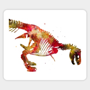 Dinosaur Skeleton Watercolor Painting Sticker